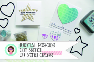 tutorial scrapbooking postales con stencils
